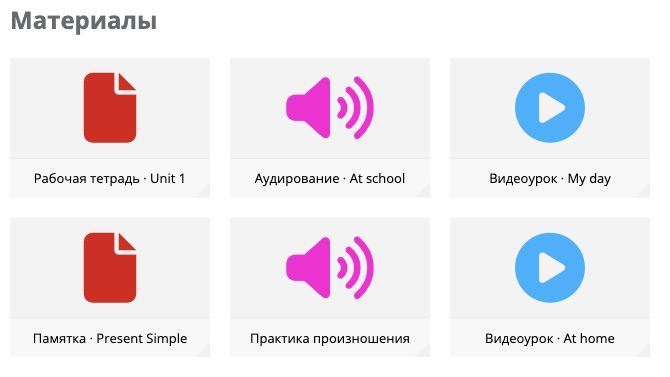 Материалы и задания в AXKED с демонстрационными данными